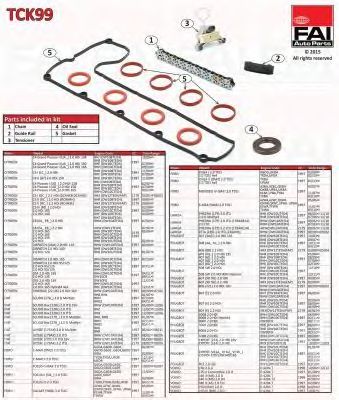 FAI AUTOPARTS tck99 -  Комплект цепи привода распредвала
